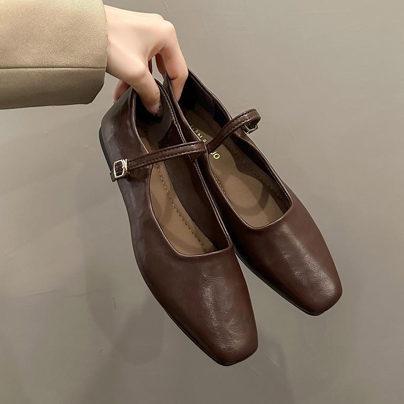 Best Shoe Boutique 2024 Nieuwe Dames PU Leren Loafers Gemengde Dames Ballet Flats Schoenen Vrouwelijke Lente Mocassins Casual Ballerina Schoenen Damesschoenen 35 zwart
