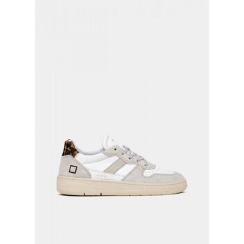 Date Sneakers  W997-C2-VC-WD - COURT 2.0-VINT.CALF WHITE LEOPARD