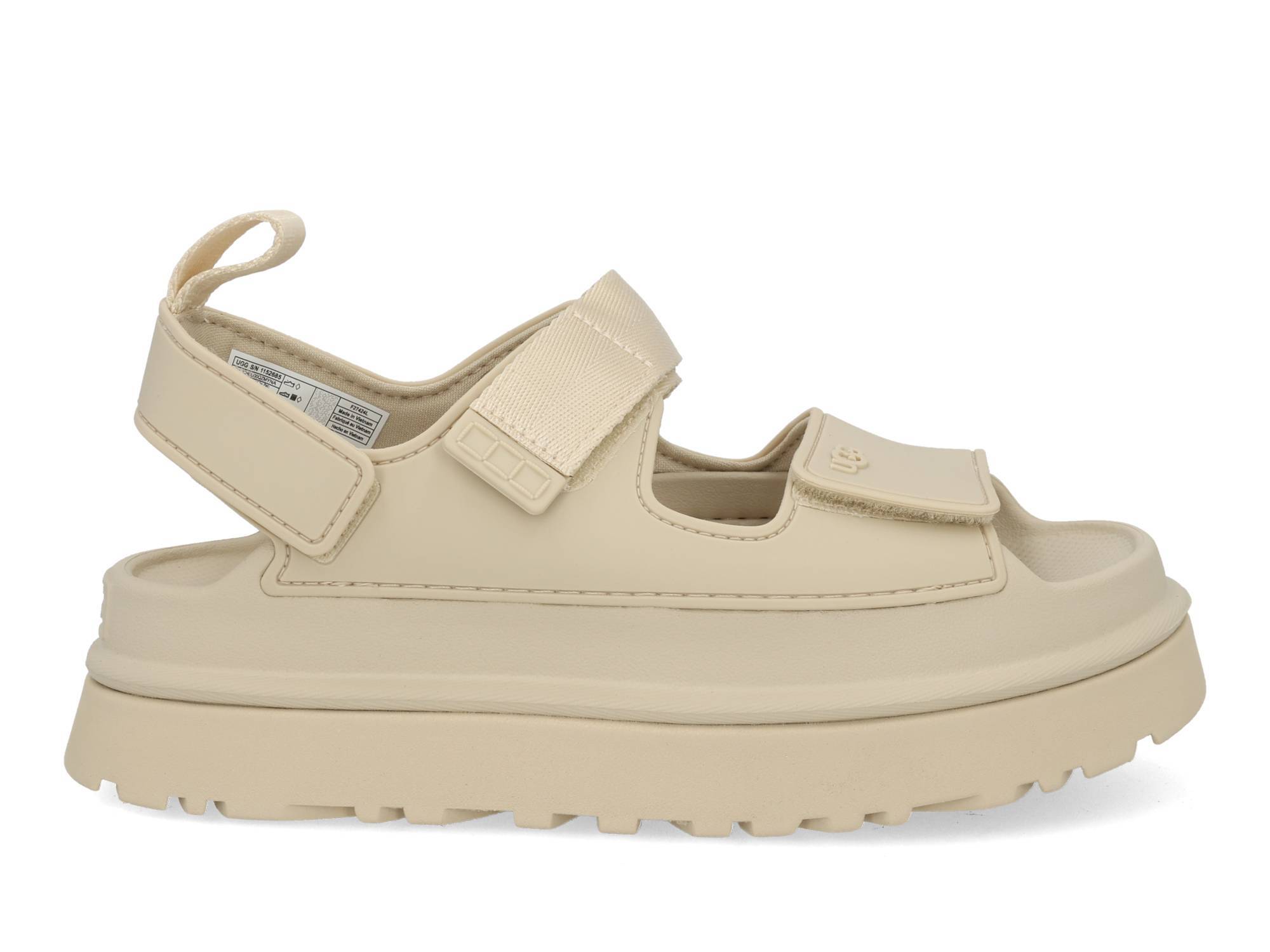 UGG Plateausandalen Goldenglow , zomerschoen, strandschoen, plateausandaal met klittenbandsluitingen