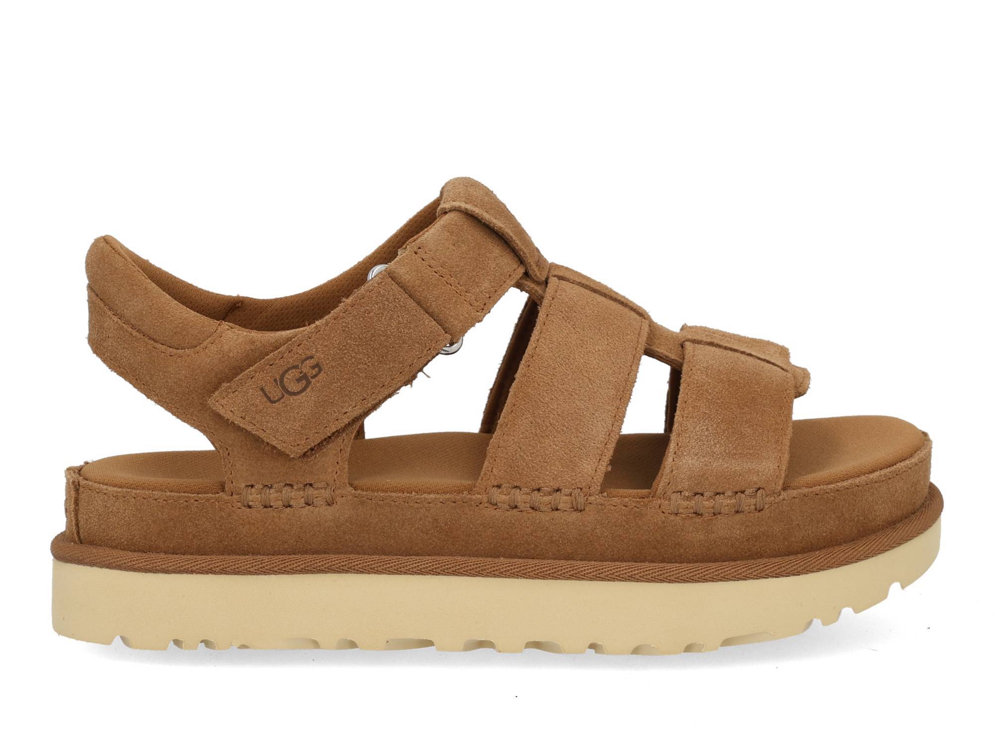 UGG Plateausandalen GOLDENSTAR STRAP , plateausandaal, flat met zacht voetbed