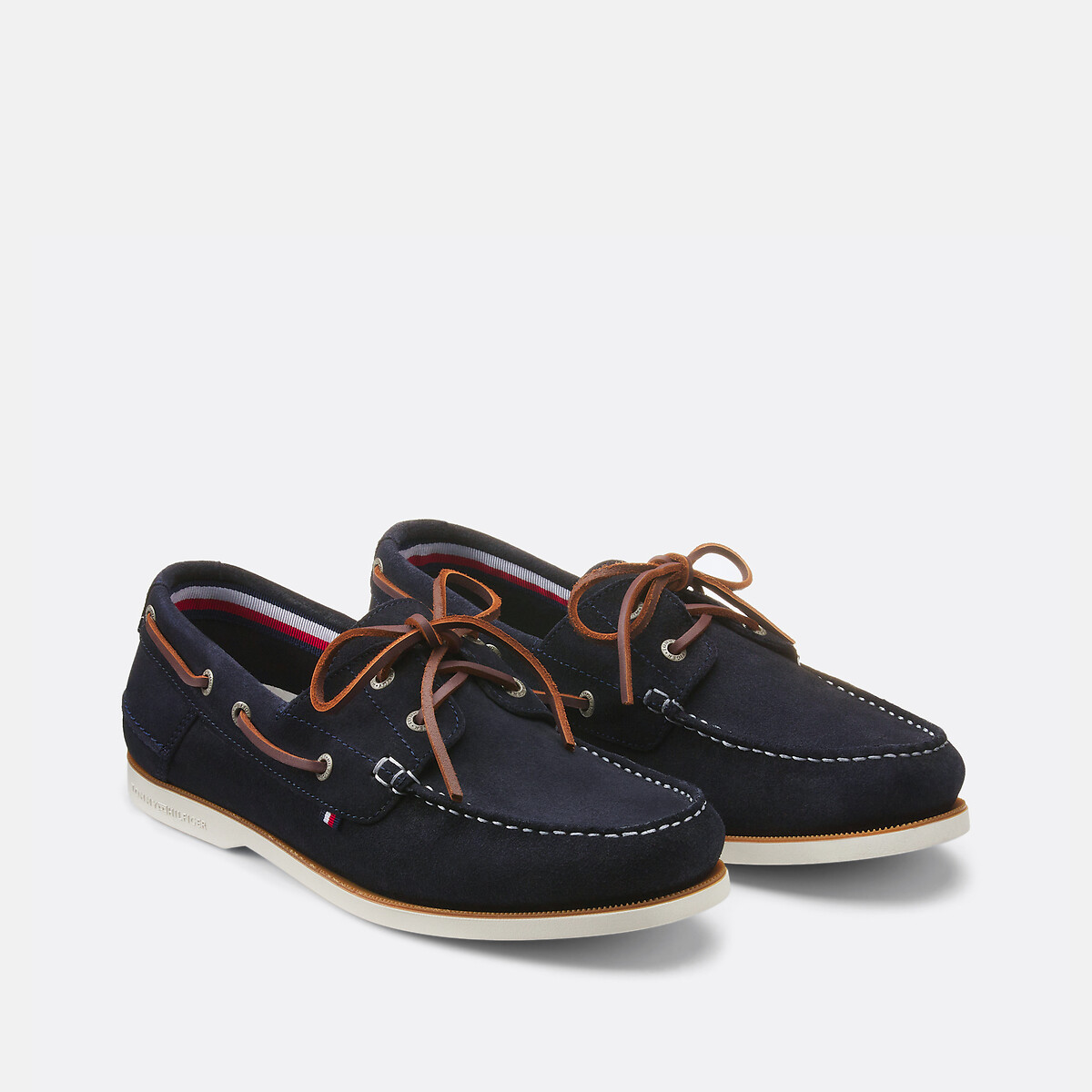 Tommy Hilfiger Bootschoenen TH BOAT SHOE CORE SUEDE , casual schoen, vrijetijdsschoen, veterschoen met banddoorvoeren