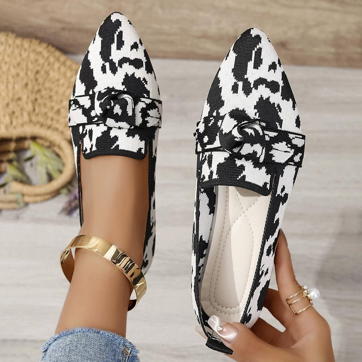 Men Women Necklaces Supermarket Scherpe puntige schoenen met platte zool in maat 43 voor dames, casual ademende damesschoenen met strik 36