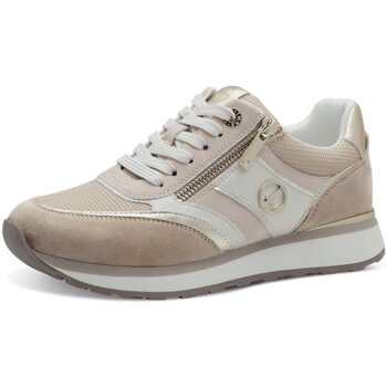 Tamaris Sneakers met sleehak vrijetijdsschoen, lage schoen, veterschoen met contrastafwerkingen
