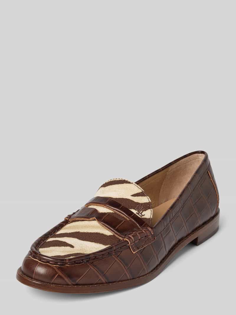 Lauren Ralph Lauren Loafers met structuurmotief, model 'Wynnie'