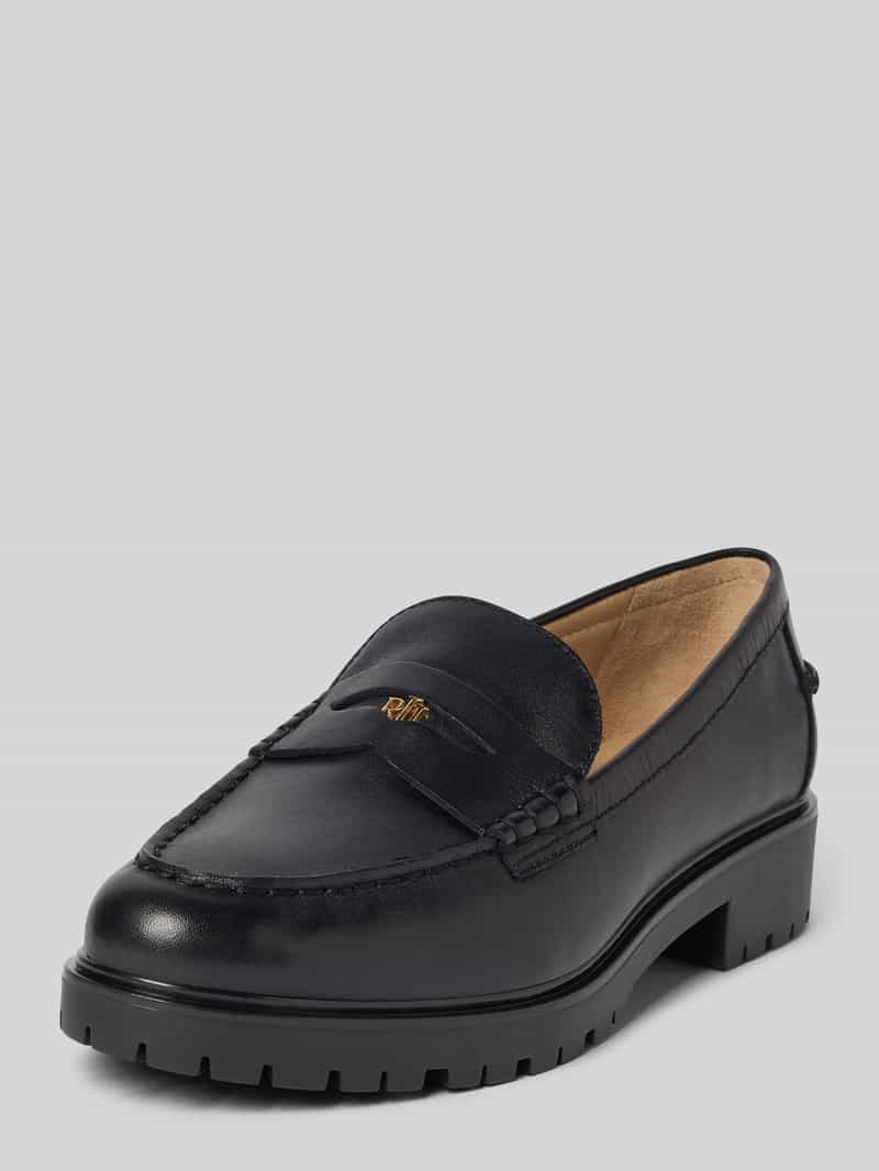 Lauren Ralph Lauren Loafers van echt leer met logo-applicatie, model 'Marli'