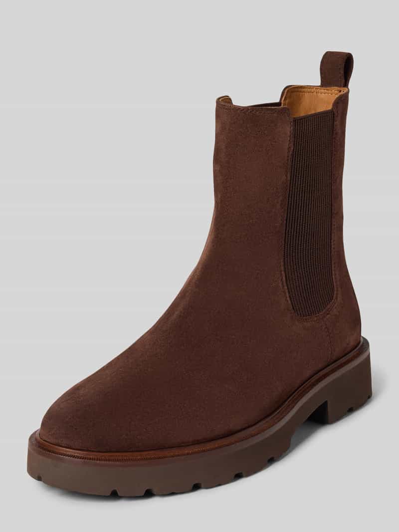 Geox Laarsjes van leer met elastische inzetten, model 'NORIZE'