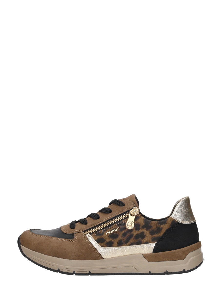 Rieker  Sneakers Laag Middel Bruin