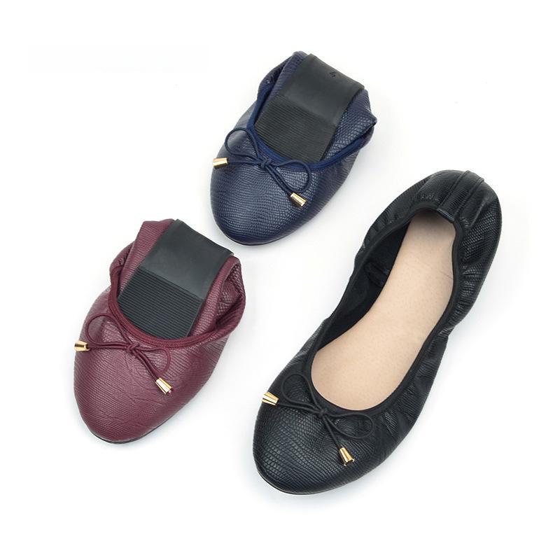 Shoes Arena Gebogen damesballetschoenen - ronde neus, zachte zool, voor lente en herfst 38 Vloot