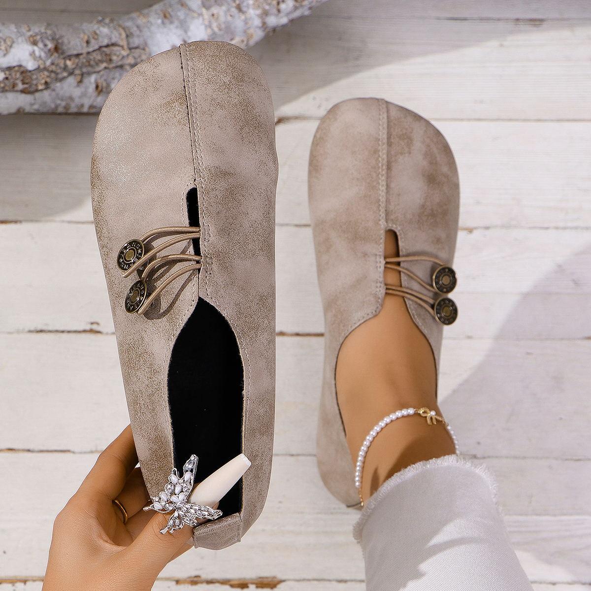 Sunshine s Shoes Platte damesschoenen met ronde neus voor alle seizoenen, zachte zool en antislip platte schoenen 36 wit