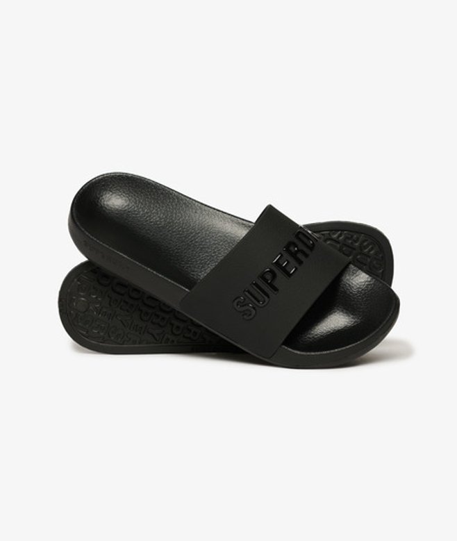 Superdry Luxe Logo Badslippers Black