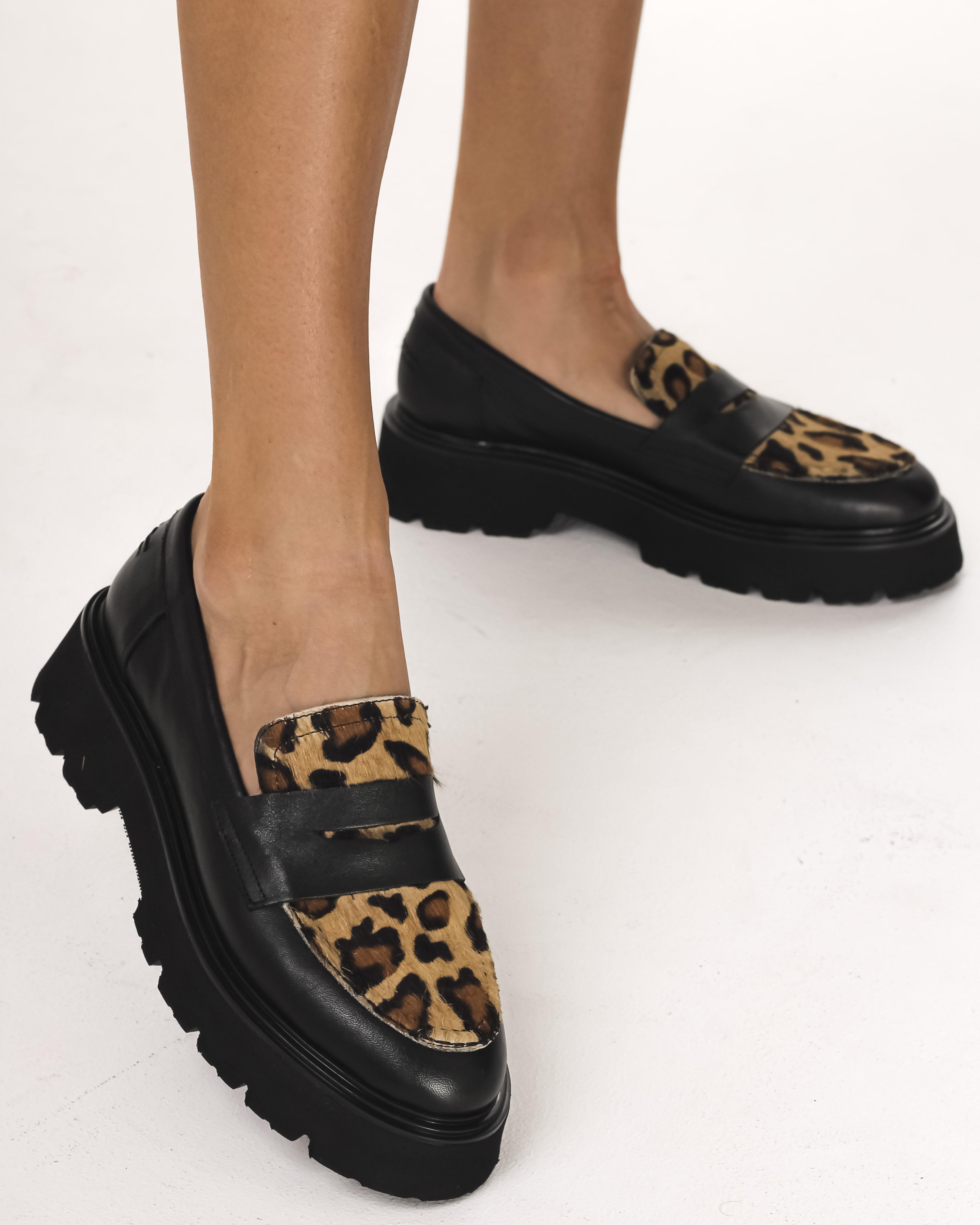 Evromoda Лоферы женские  428807 36 черный кожа 39 zwart