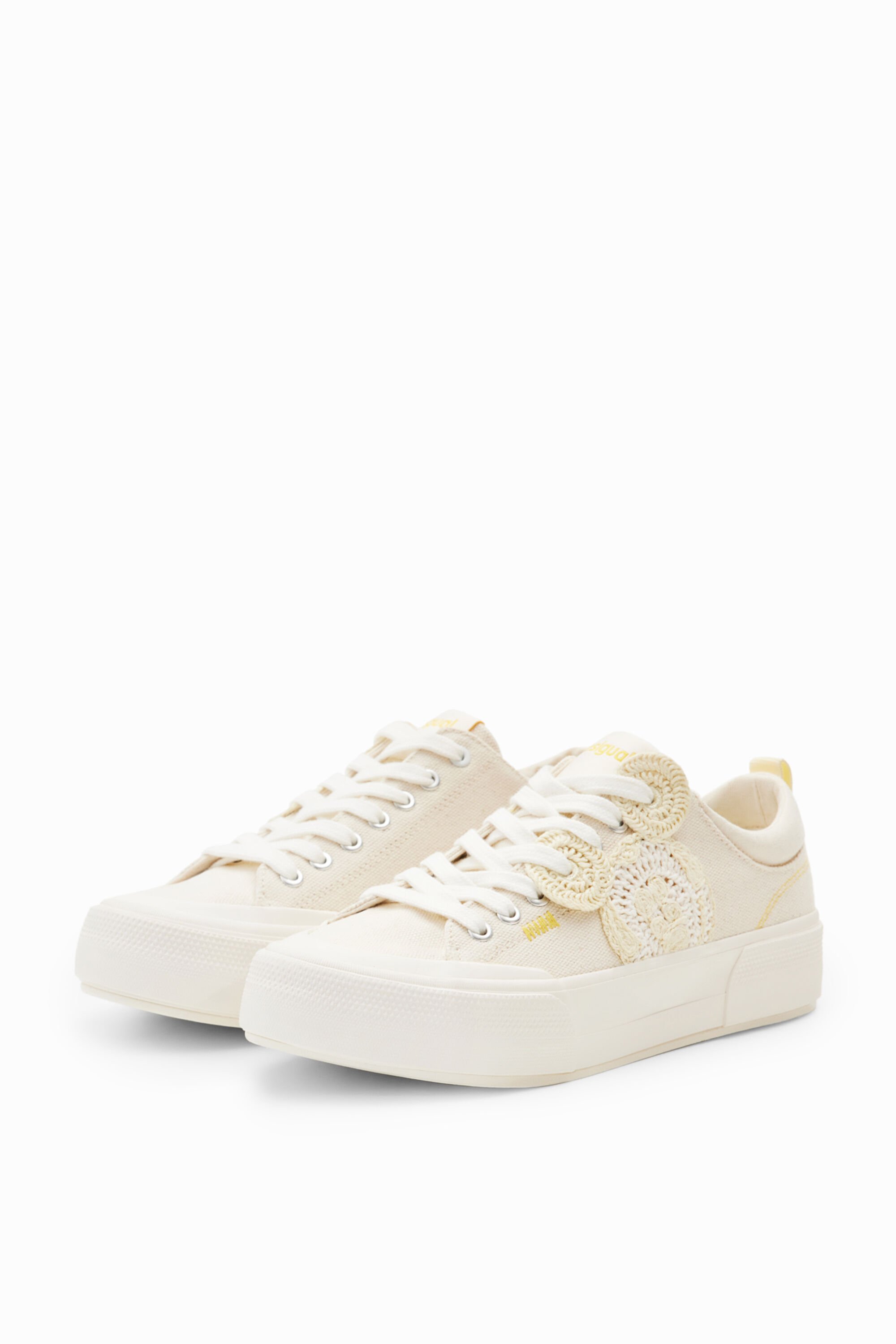 Desigual Canvas sneakers Mickey Mouse - WHITE