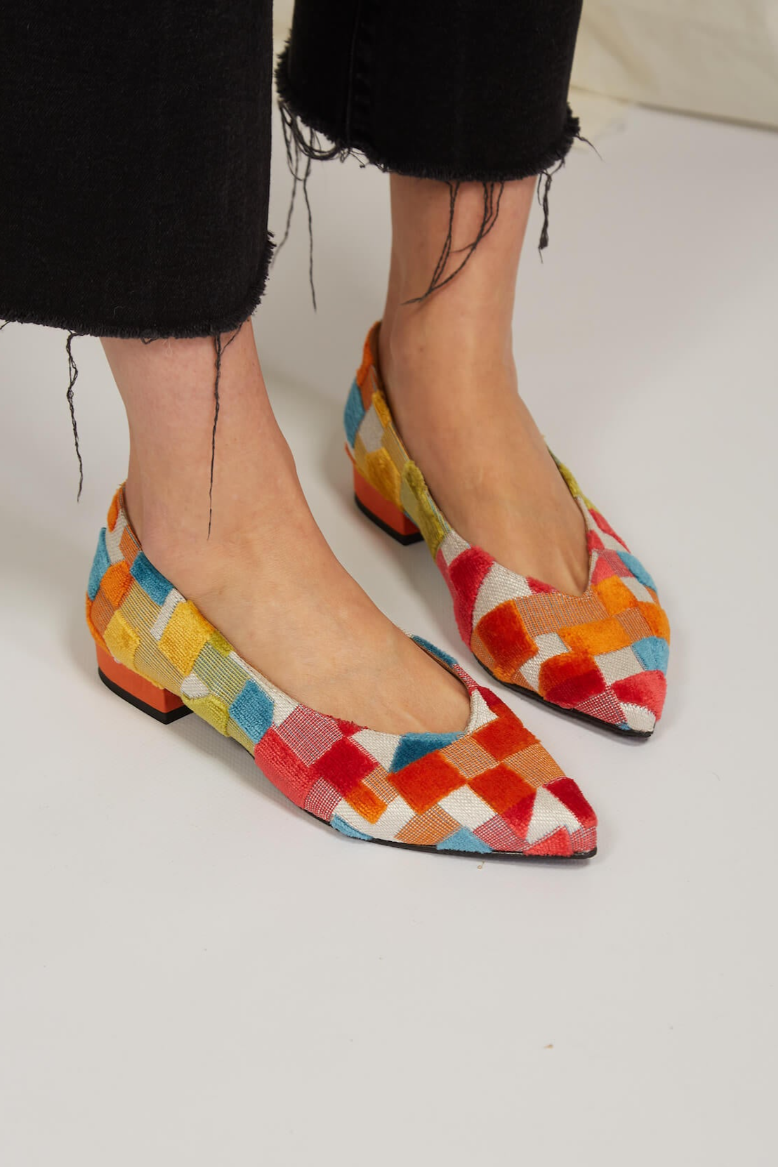 Momoc Damen vegan Ballerinas Frigiliana Multicolour