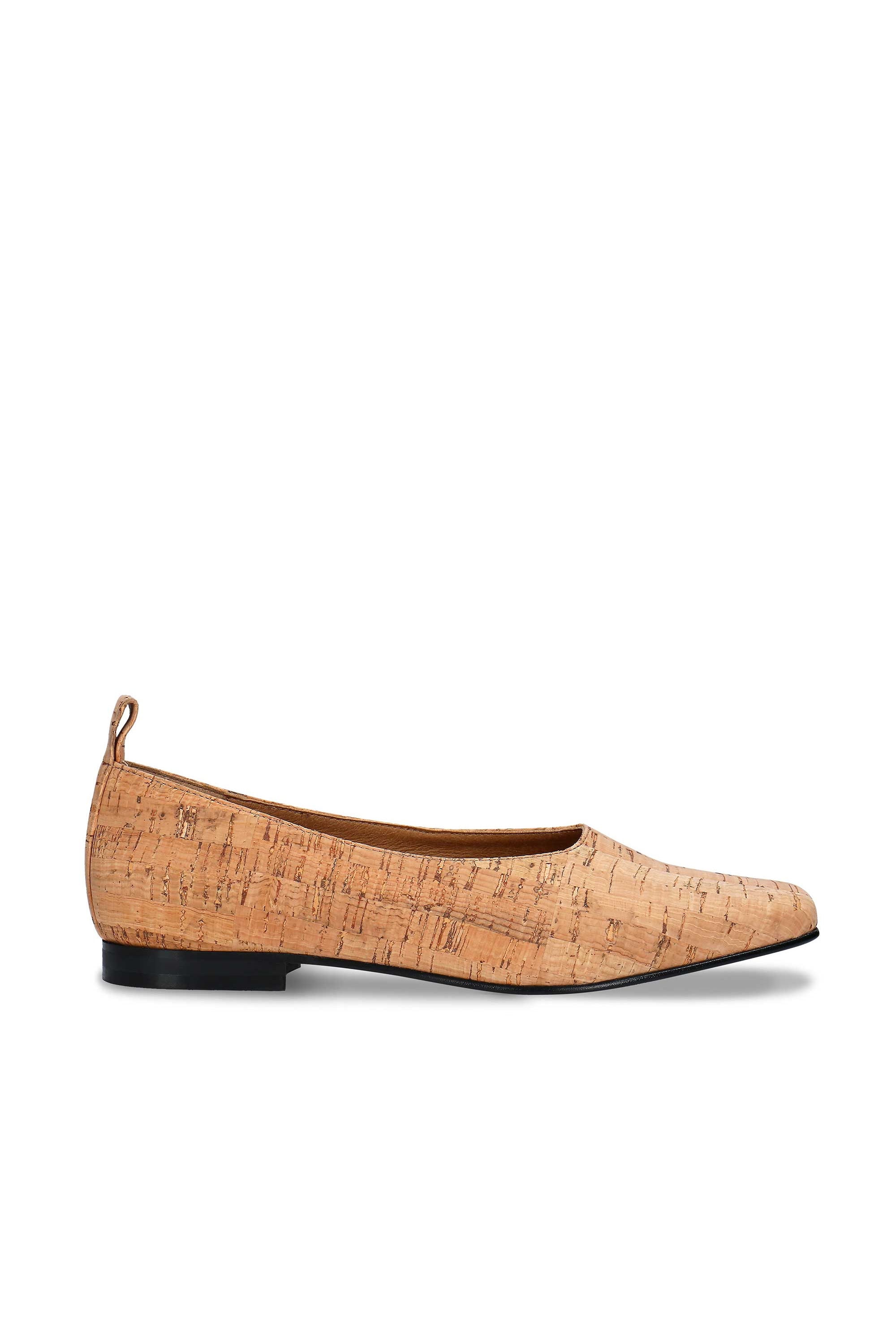 NAE Damen vegan Ballerinas Melita Kork Braun