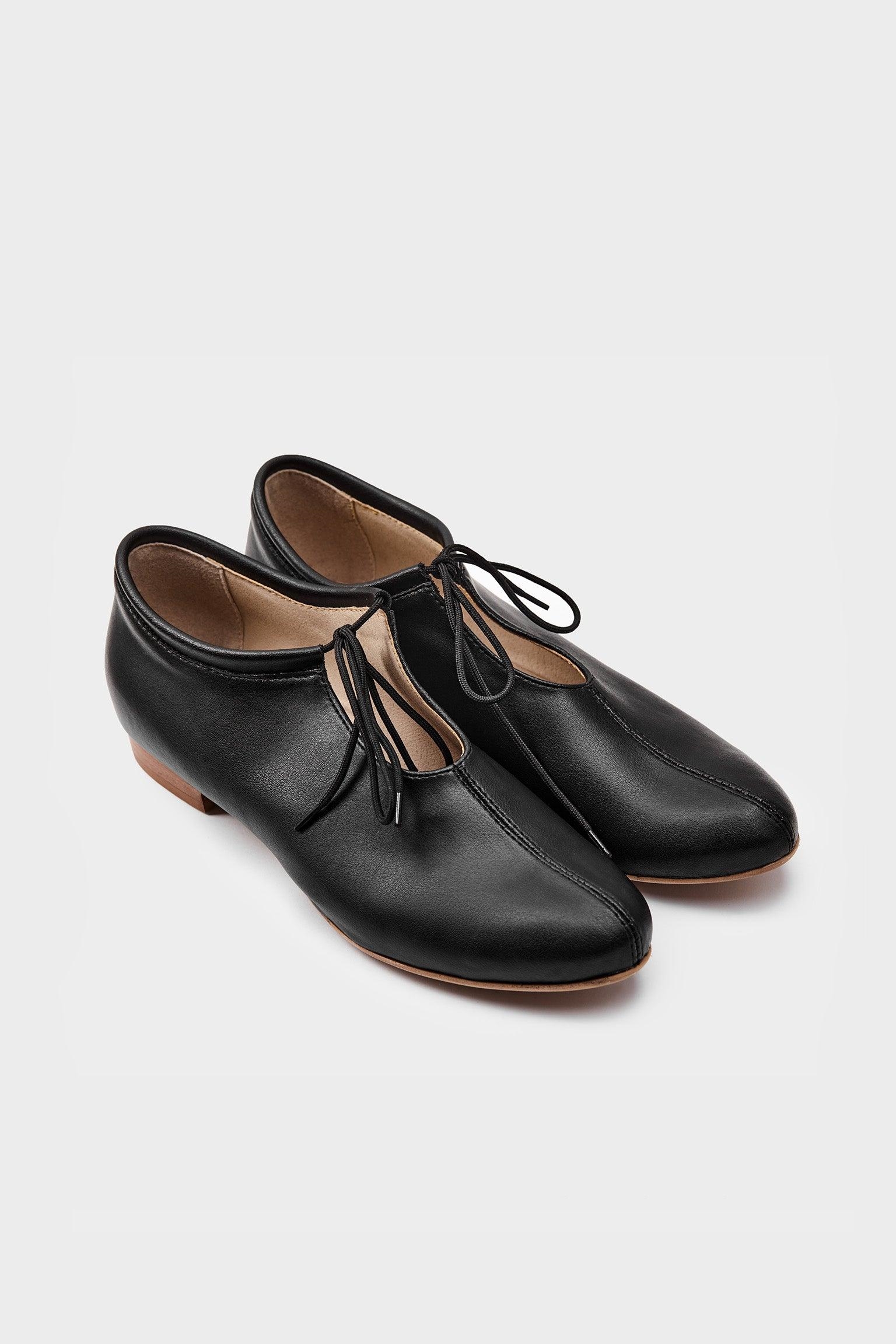 BOHEMA Damen vegan Ballerinas Akira Pumps Nopal Schwarz