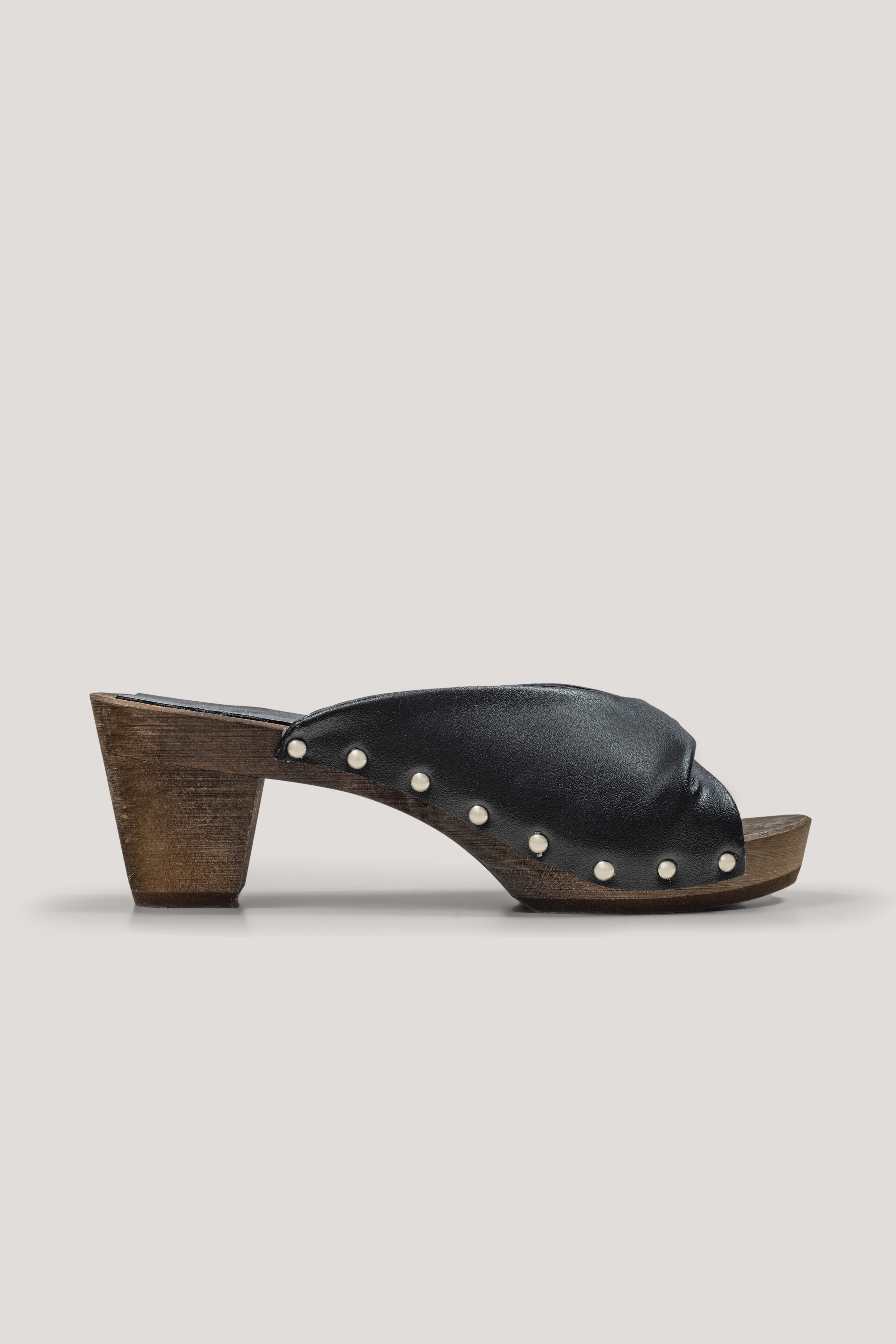 AGAZI Damen vegan Clogs All That She Wants! Veganes Ã–ko-Leder Schwarz