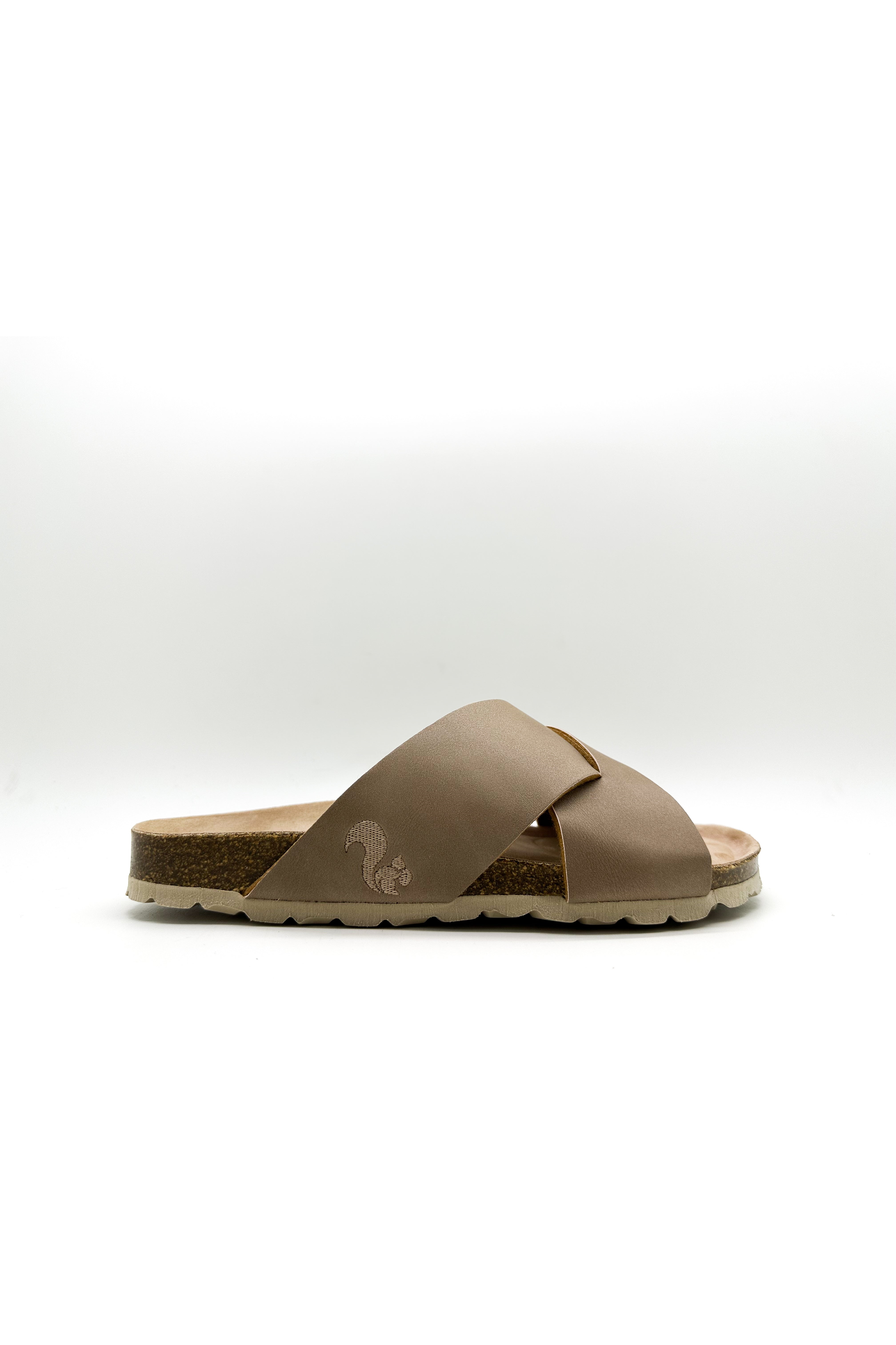 Thies Damen vegan Sandalen Kreuz Elefant Grau