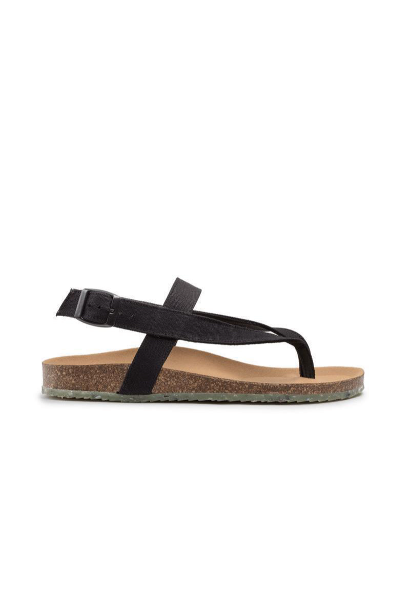Zouri Damen vegan Sandalen Insel Schwarz