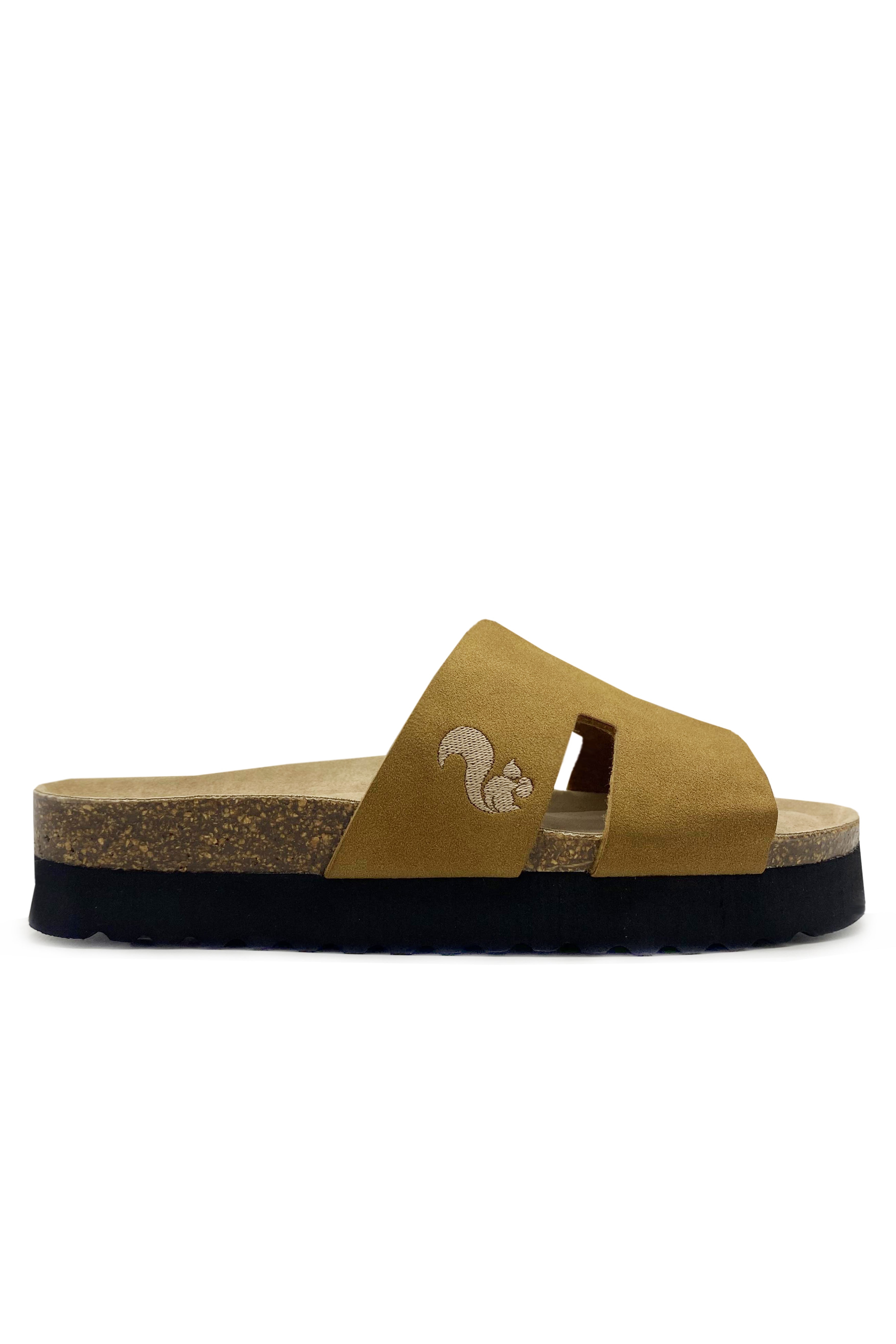Thies Damen vegan Rutschen Eco Bio Schwimmbad Plattform Cognac