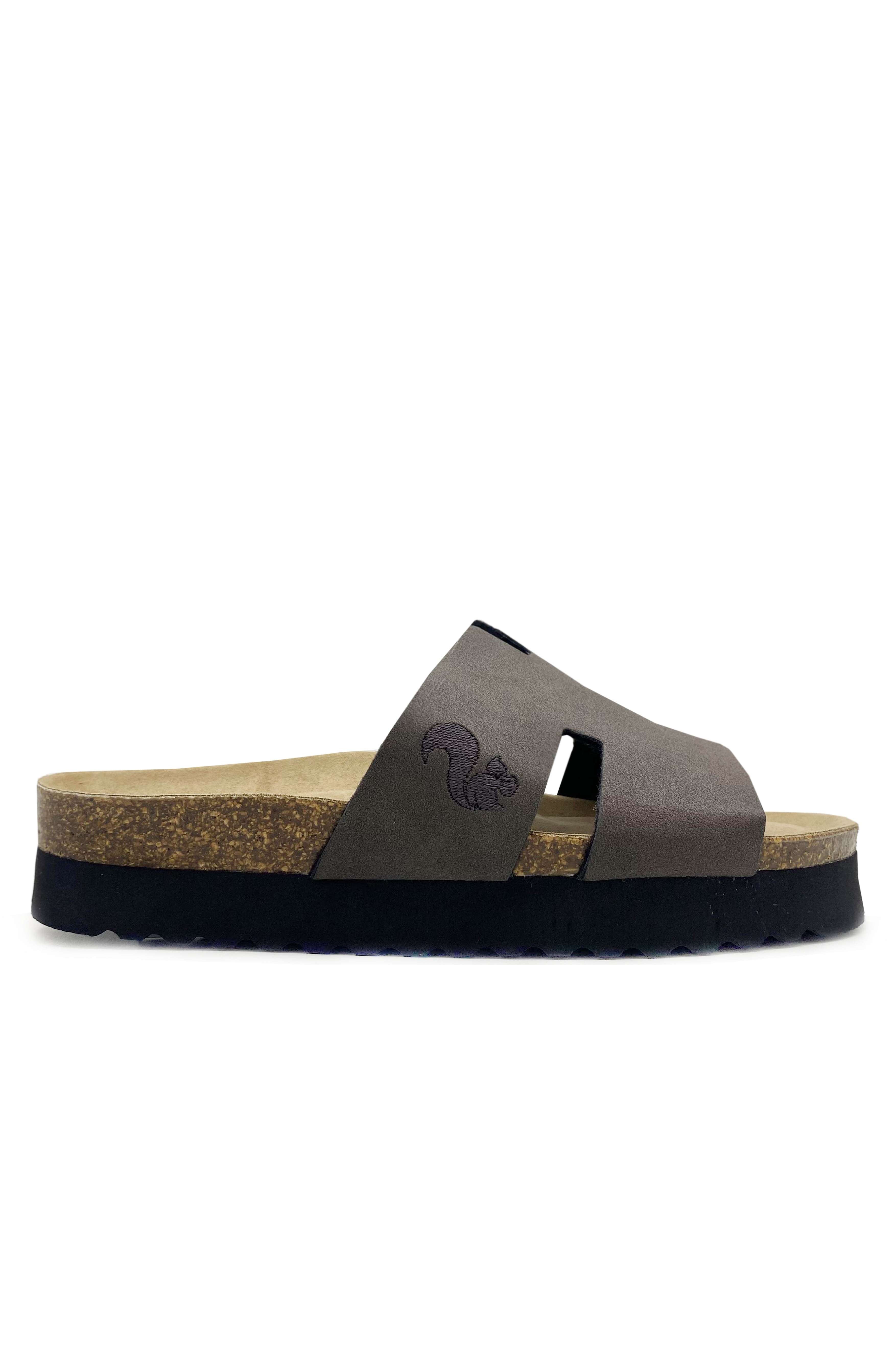 Thies Damen vegan Rutschen Eco Bio Pool Plattform Holzkohle