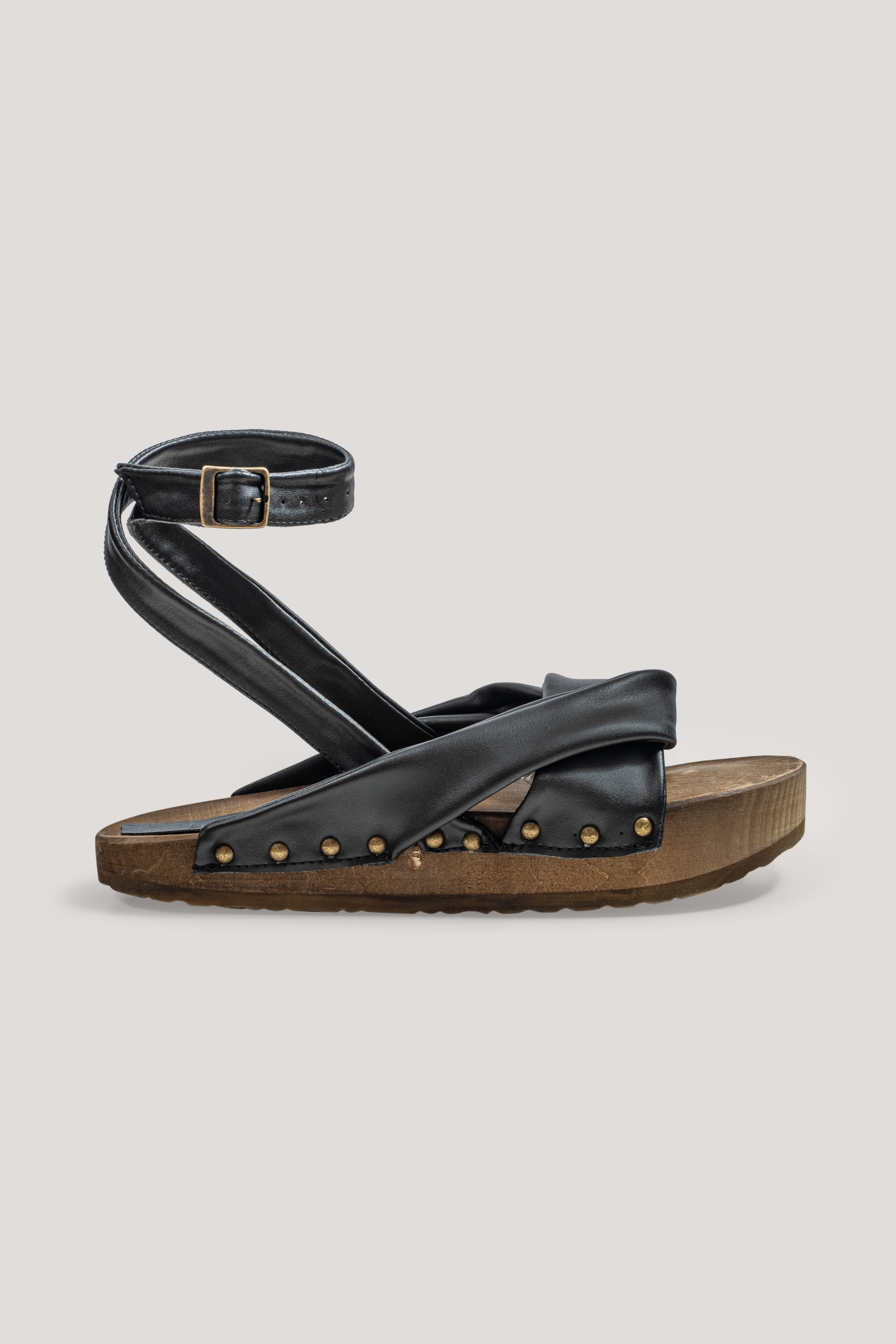 AGAZI Damen vegan Sandalen Werden Sie In Form Gebracht! Veganes Ã–ko-Leder Schwarz