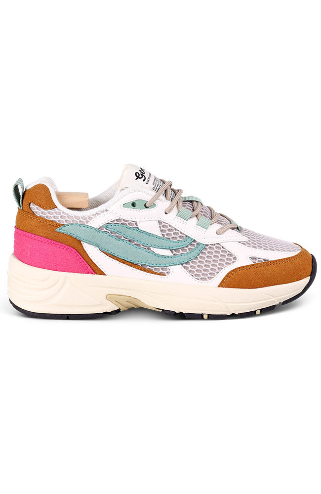 Genesis Damen vegan Sneaker G-Eco '99 Cognac/WeiÃŸ/Grau