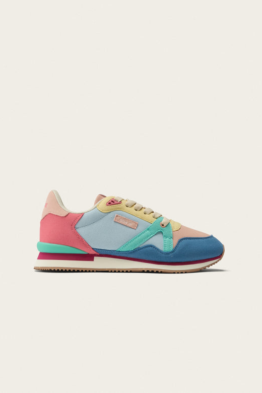 Odaje Damen vegan Sneaker AndrÃ©e Blau/Roseclaire/Teal