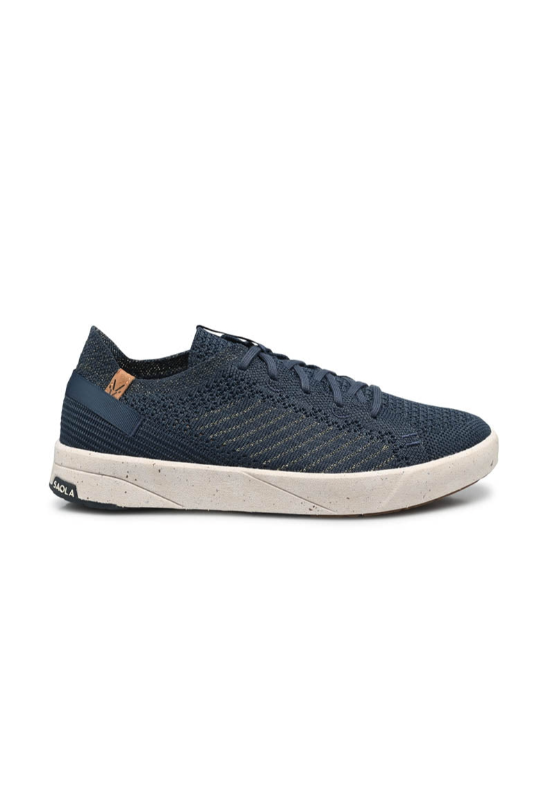 SAOLA Damen vegan Sneaker Damen Cannon Knit 3 Navy Gold