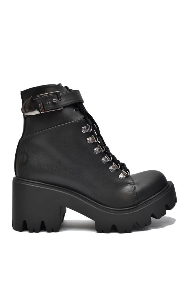 Altercore Damen vegan Stiefel Enid Schwarz