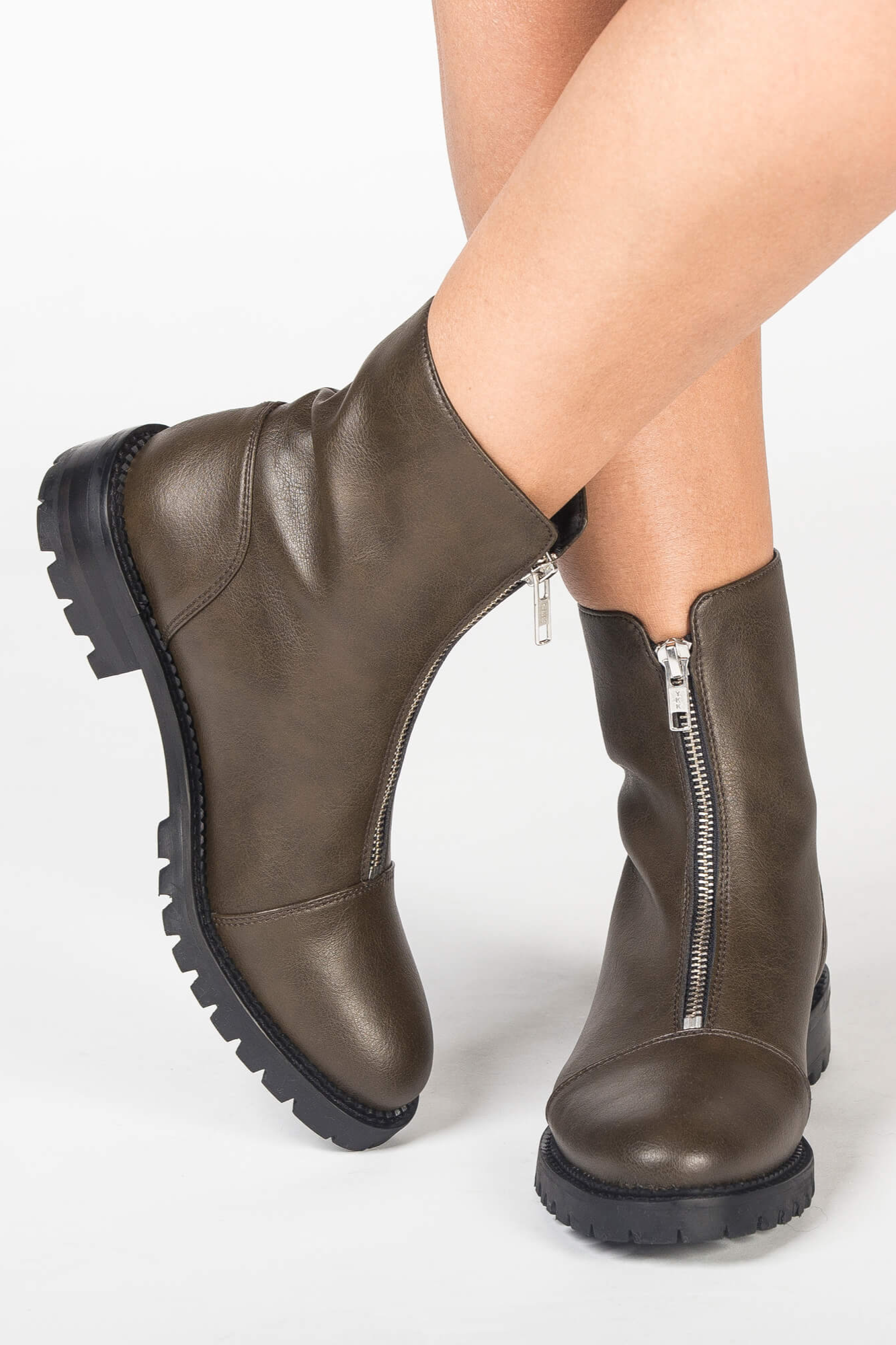 NAE Damen vegan Stiefel Tecla GrÃ¼n