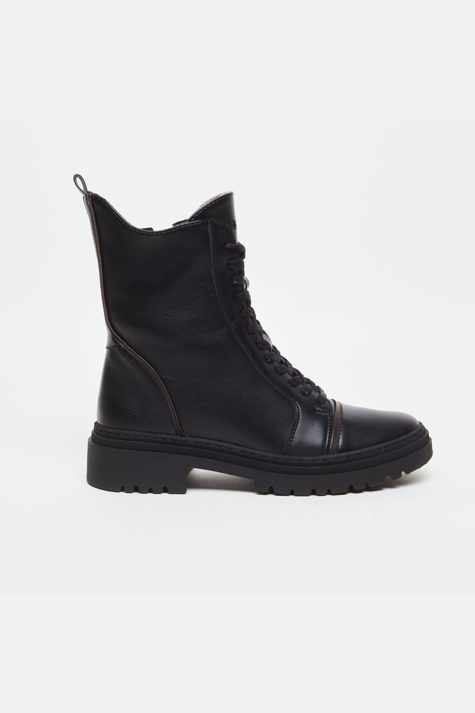 AGAZI Damen vegan Stiefel Edi Schwarz