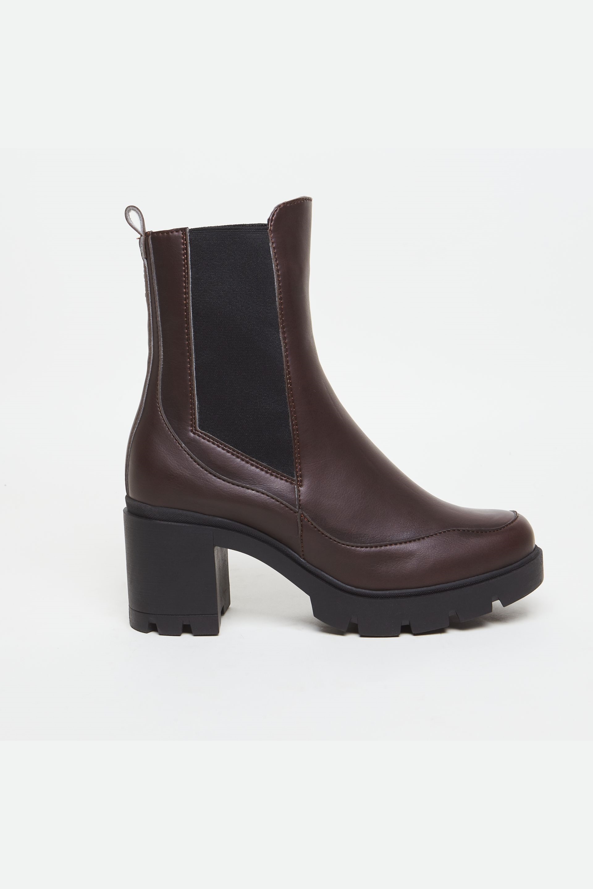 AGAZI Damen vegan Stiefel Vicky Veganes Ã–ko-Leder Chocolate Brown