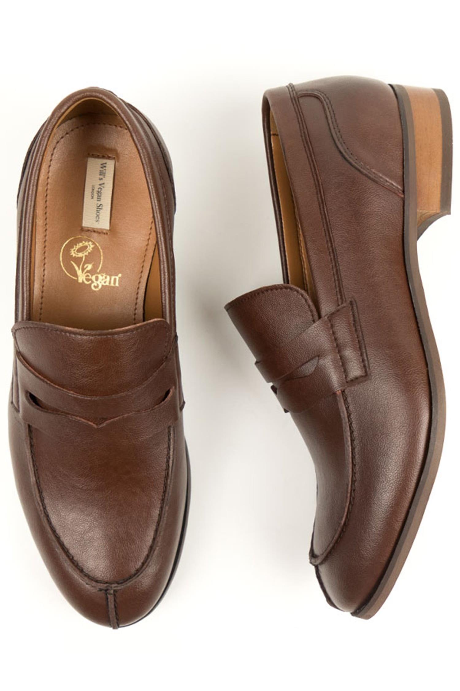 Will's Vegan Store Herren vegan Loafer City Dunkelbraun
