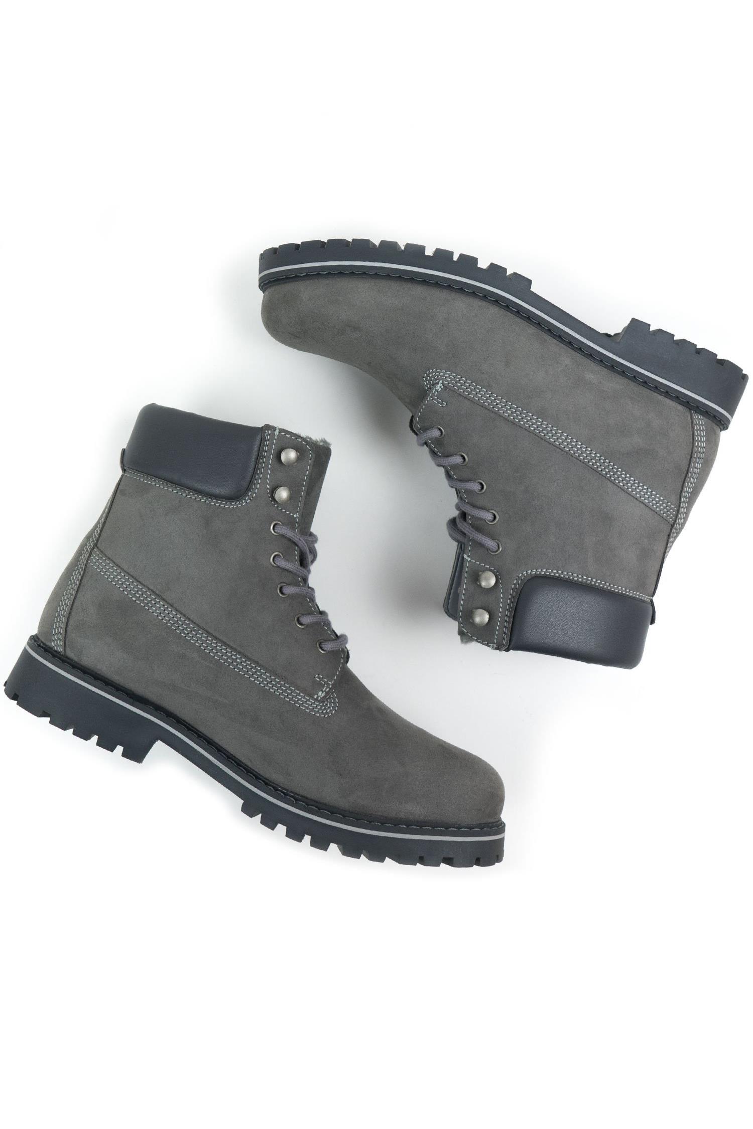 Will's Vegan Store Herren vegan Dock Boots GefÃ¼ttert Grau