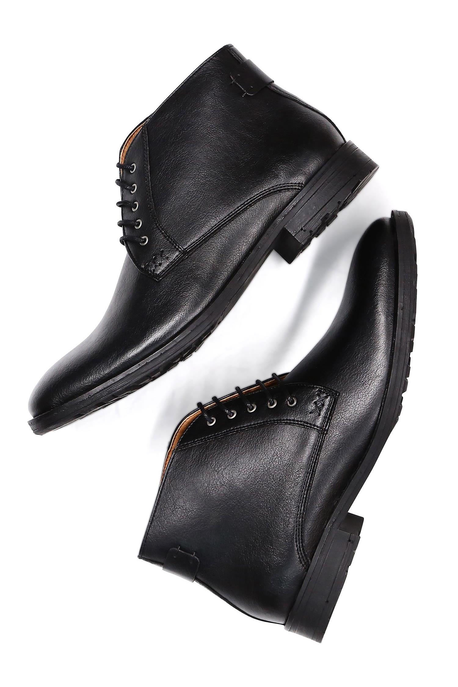 Will's Vegan Store Herren vegan Stiefel Chukka Schwarz