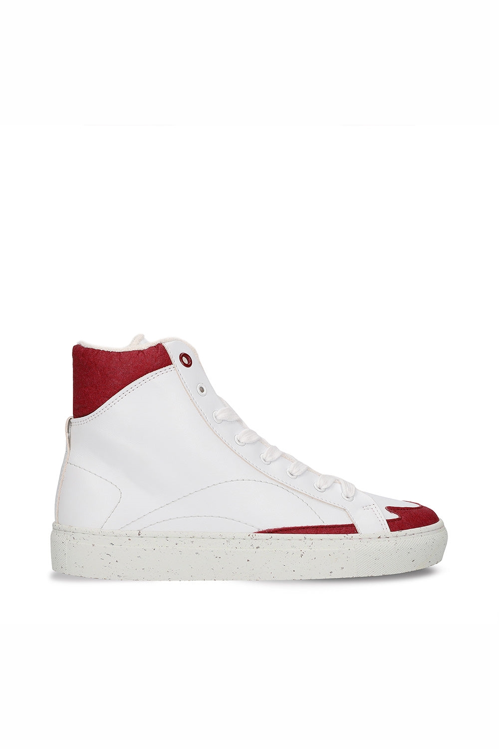 NAE Herren vegan Sneaker London Veganes Ã–ko-Leder WeiÃŸ/Rot