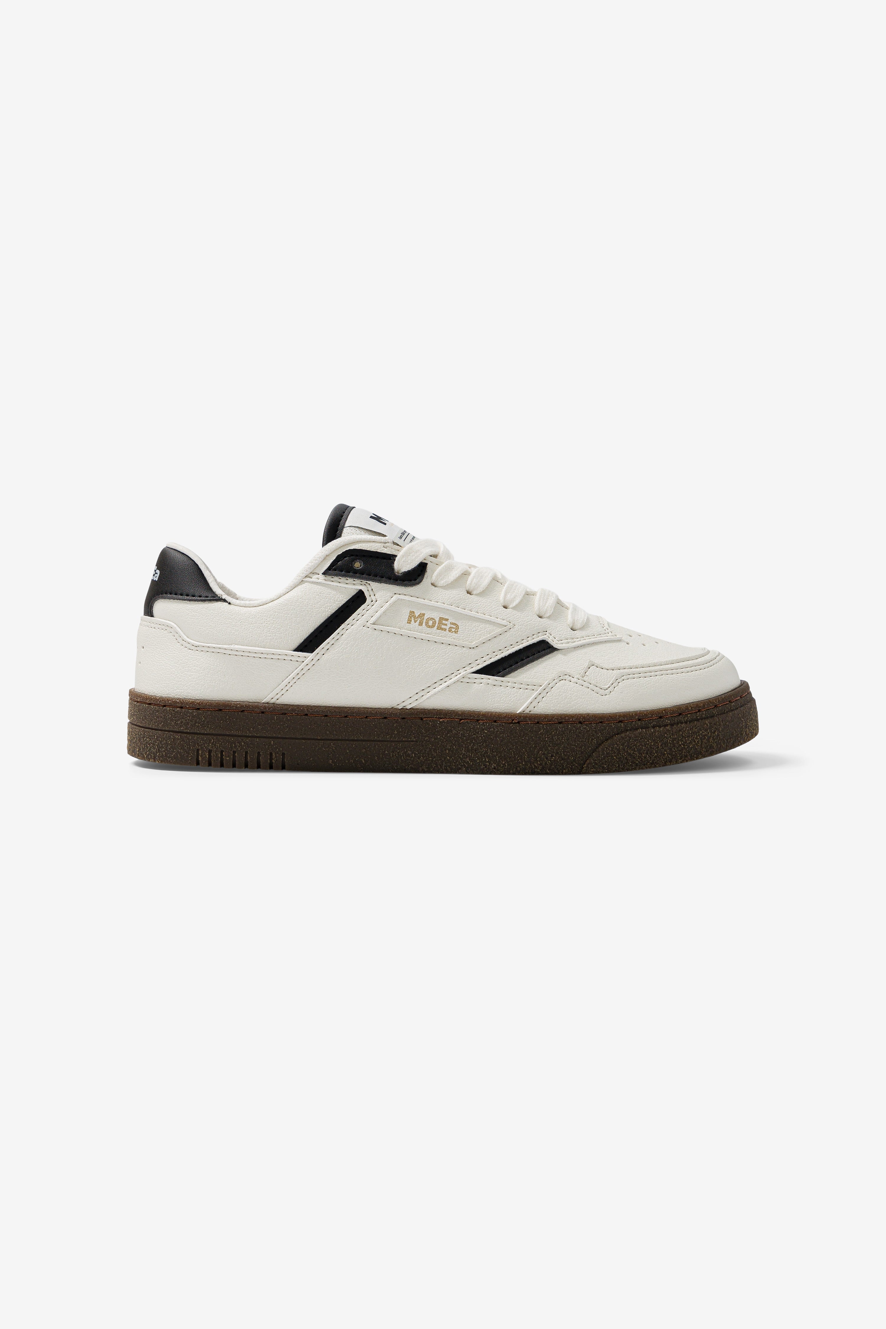 MoEa Herren vegan Sneaker Gen9 Corn Grained WeiÃŸ & Schwarz