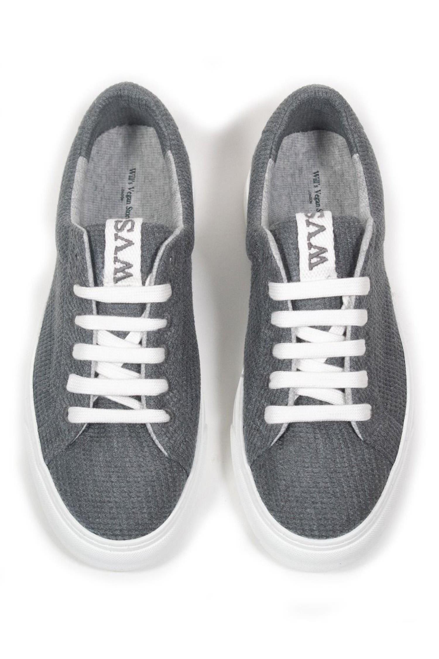 Will's Vegan Store Herren vegan Sneakers Biologisch Abbaubarer Strick Grau