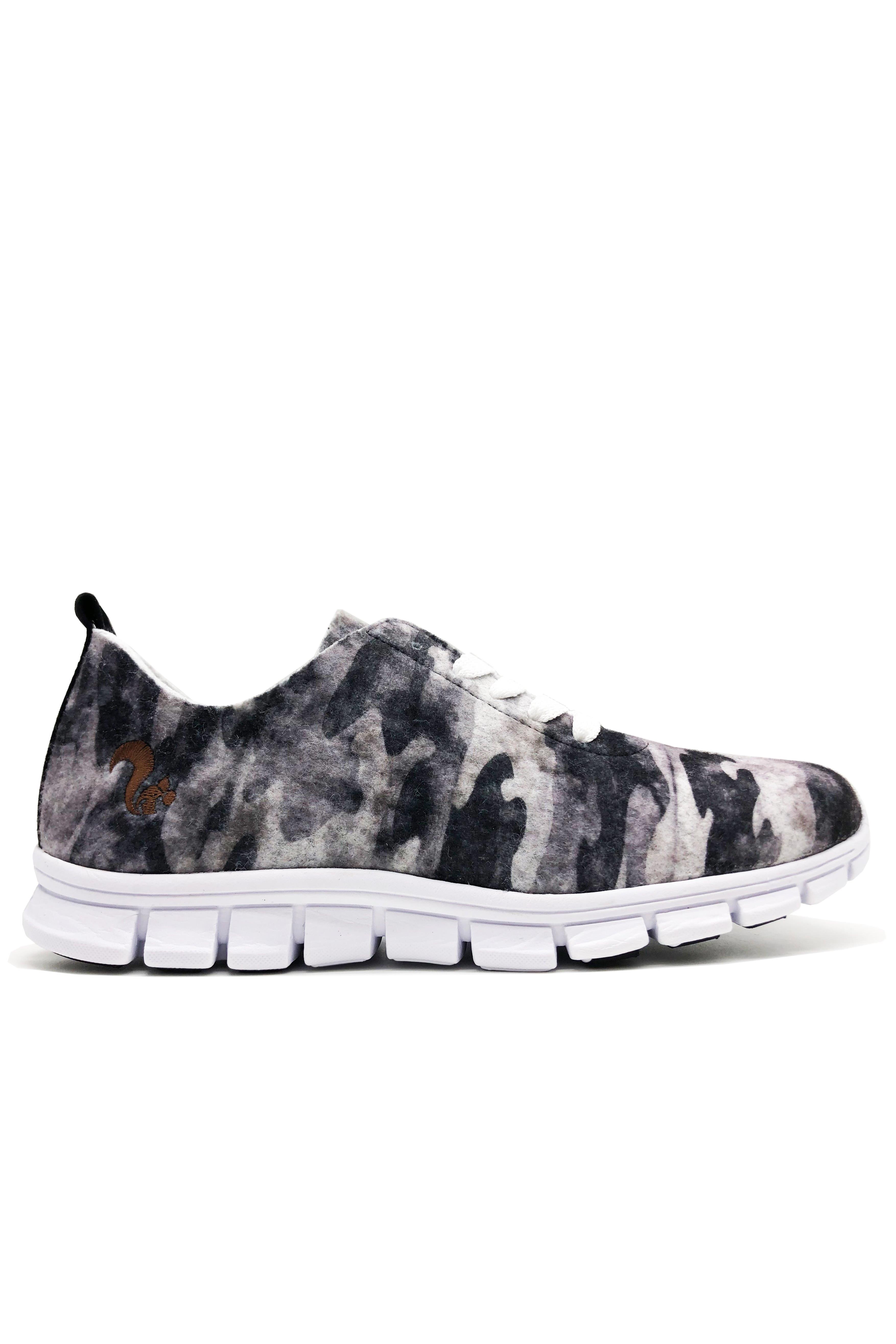 Thies Herren vegan Sneaker Runner Camo Grau