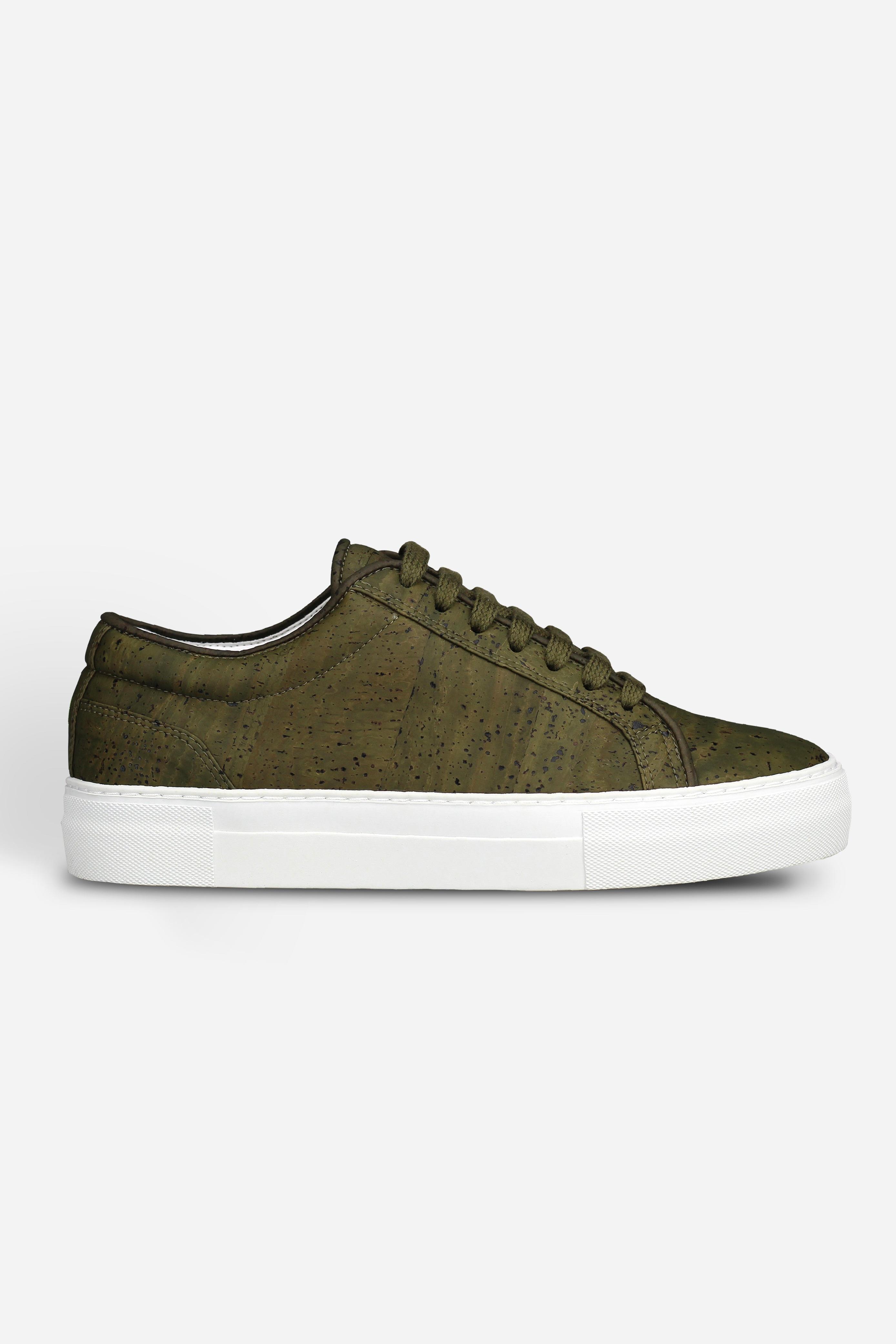 QURC Herren vegan Sneakers OlivgrÃ¼n Essential