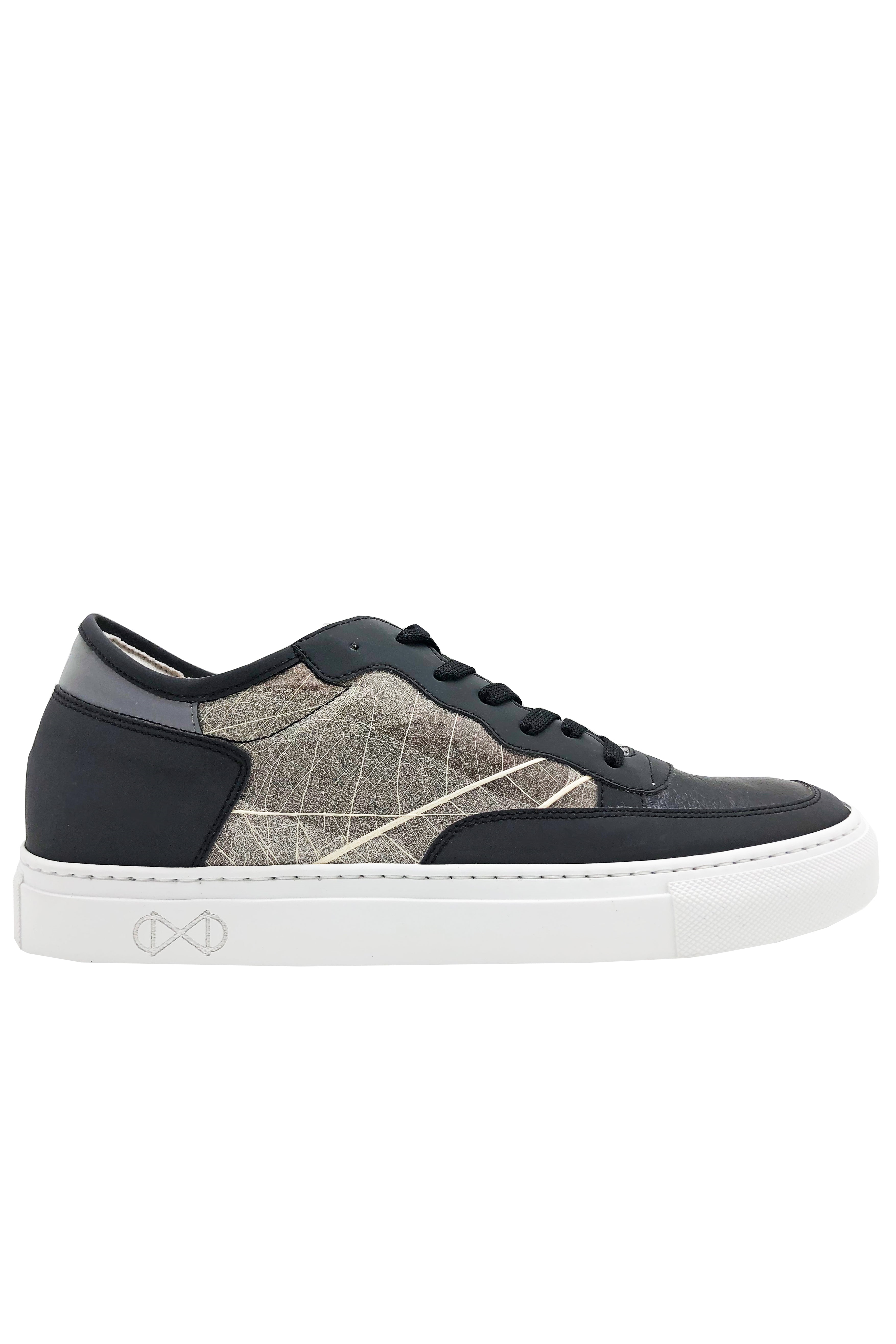Nat-2 Herren vegan Sneaker Skelett BlÃ¤tter Reflektierend WeiÃŸ & Schwarz