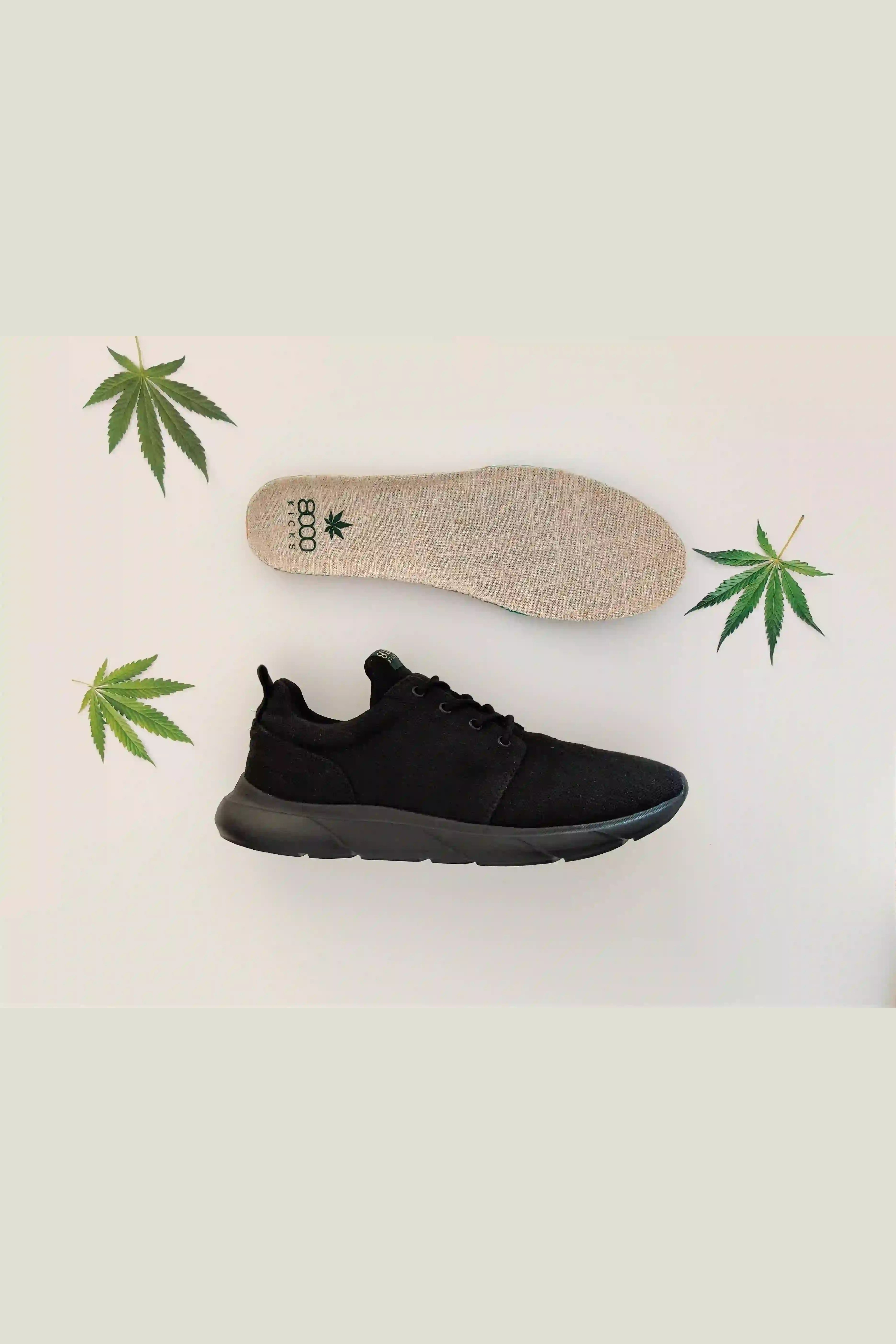 8000 kicks EU Herren vegan Sneaker Explorer V2 Voll Schwarz