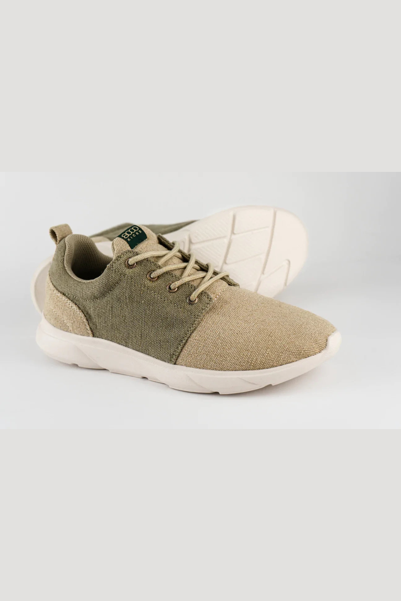 8000 kicks EU Herren vegan Sneaker Explorer V2 Beige Und GrÃ¼n