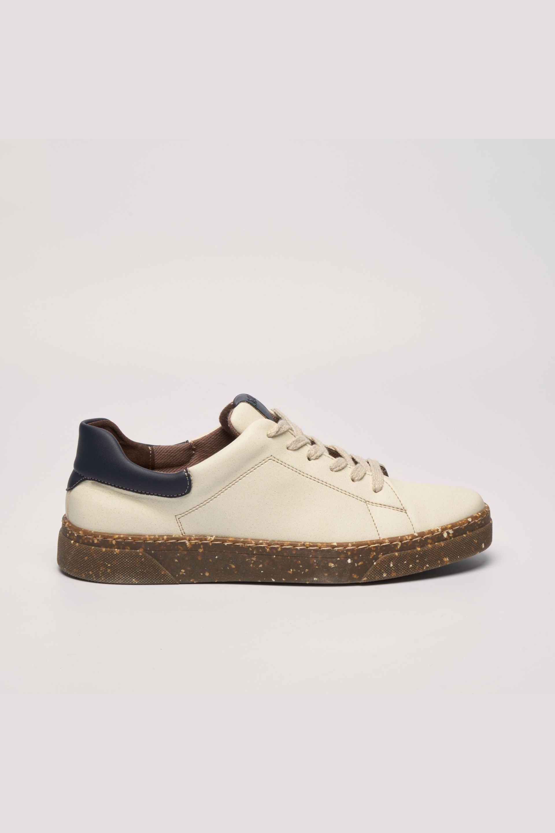 AGAZI Herren vegan Sneaker Jacob Beige + Marineblau