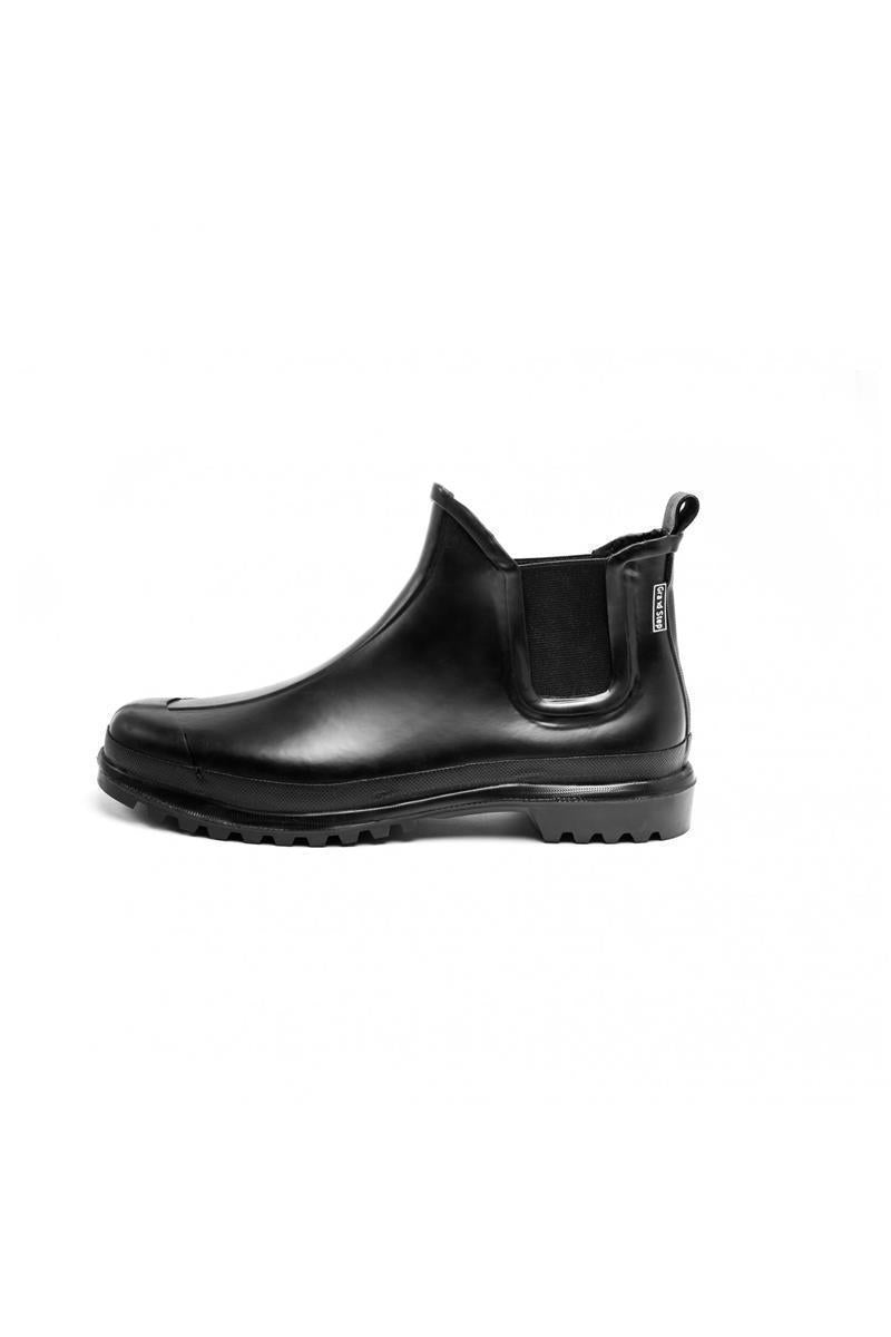 Grand Step Shoes Herren vegan Regenstiefel Victor Schwarz