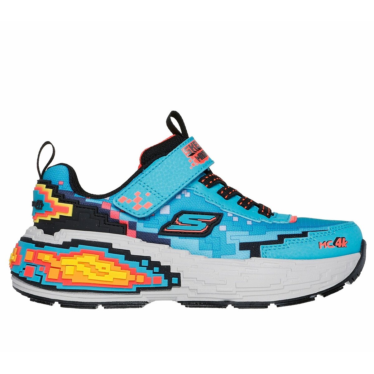 Skechers Sneakers MEGA-CRAFT 4K , klittenbandschoen in coole pixel-look, maat sjabloon te downloaden