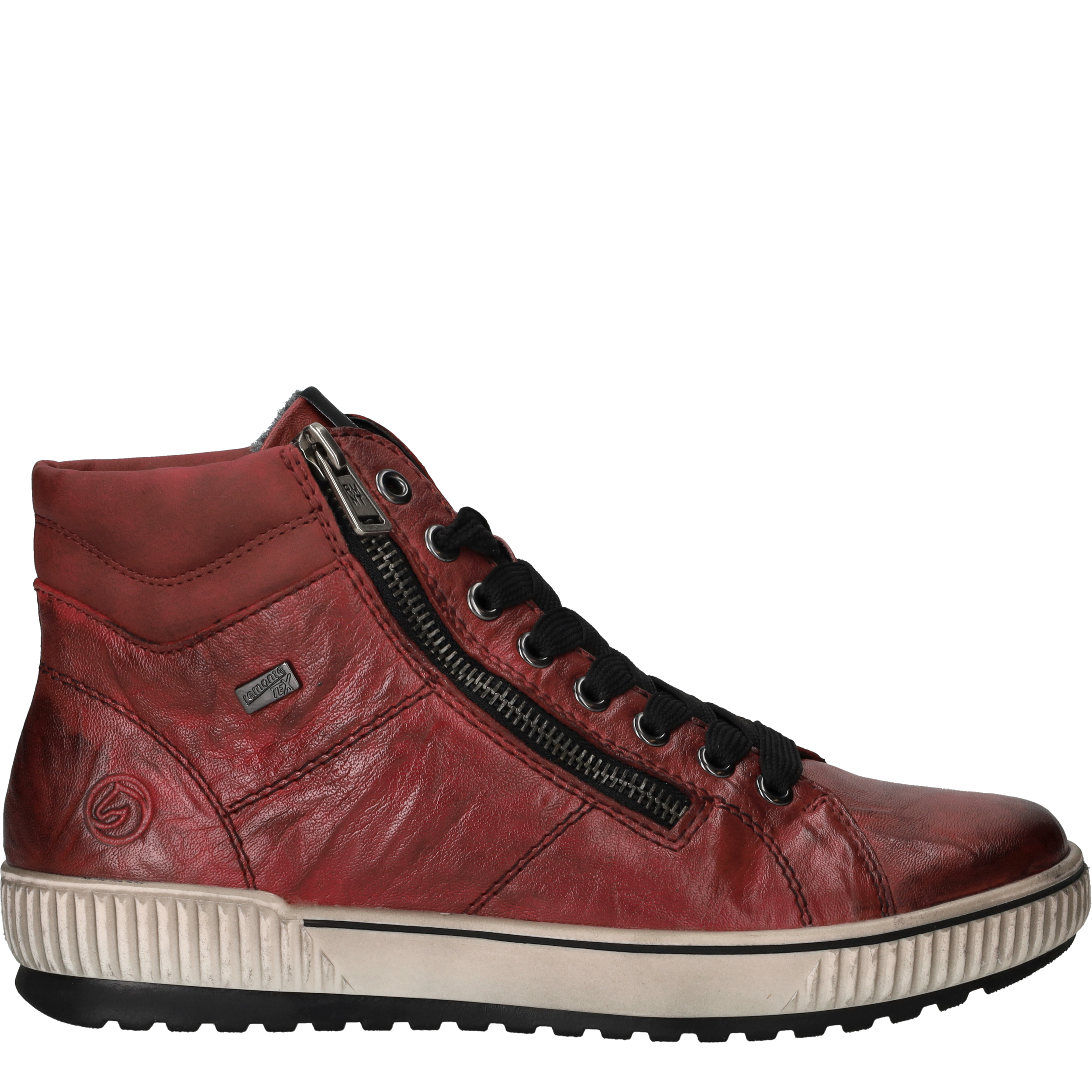 Remonte Veterschoenen platform, lace-up ankle boots, boots in crash look