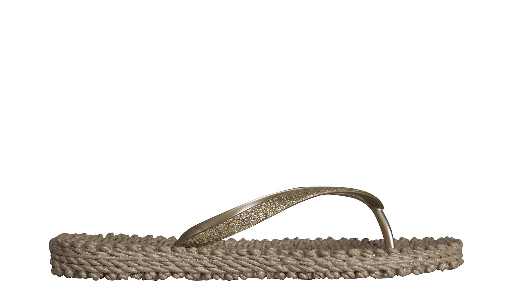 Ilse Jacobsen Flipflops with glitters platin