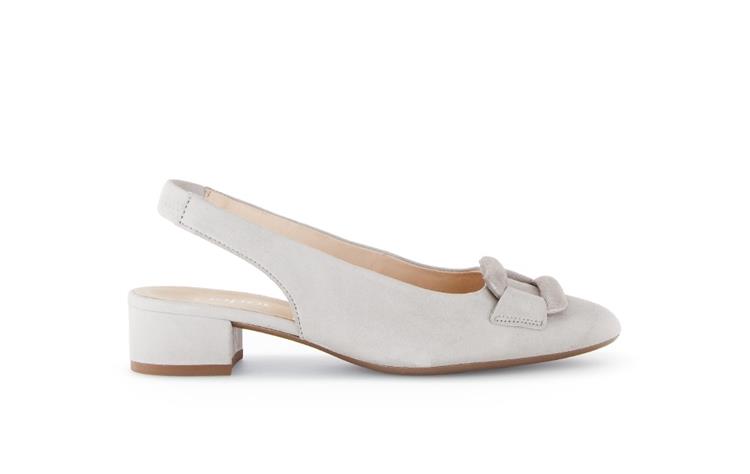 Gabor Slingback pumps Blokhak, feestelijke schoen, trouwschoen met elastische bandjes