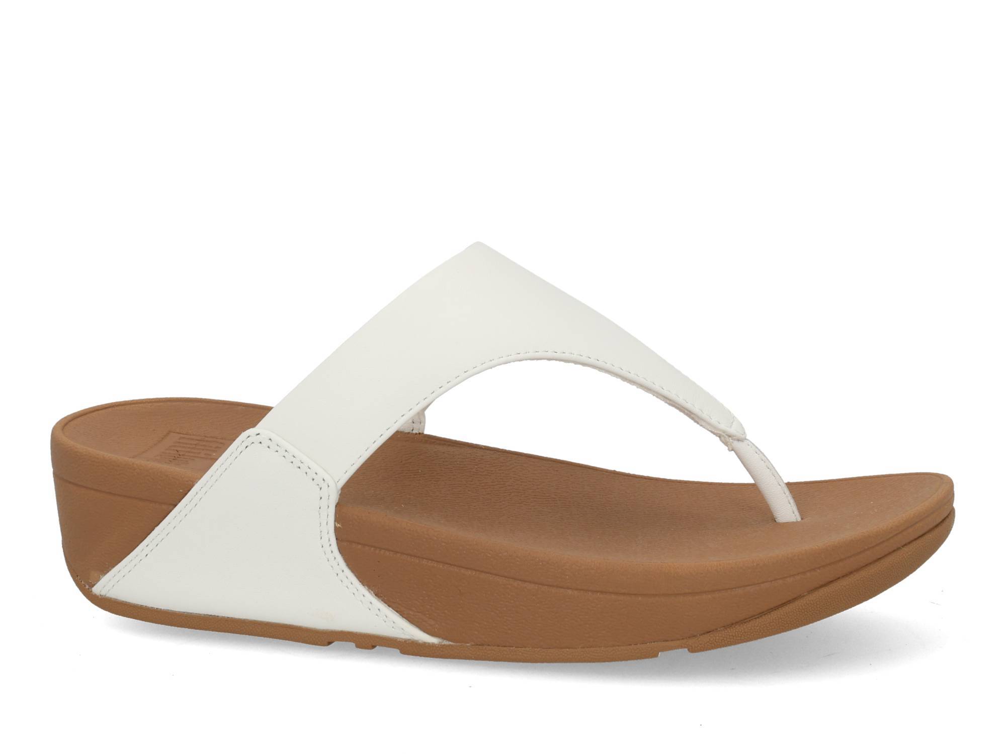 Fit Flop LuLu leather toepost 024 white Wit 